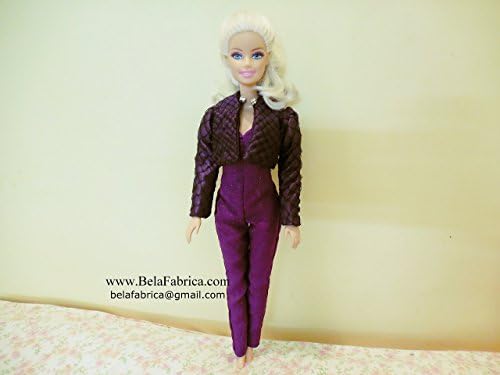Personalized Selena Quintanilla Doll Outfit Purple Jumpsuit with Jacket Miniature Replica Barbie Gift for Selena Fan 1/6 Scale Keepsake Home Decor Centerpiece Custom Unique Gift Singer Memory Perez