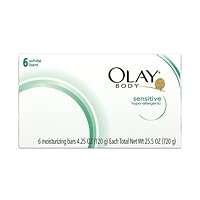 Olay body moisturizing bar soap for sensitive and hypo allergenic skin - 4.25 oz, 6 ea