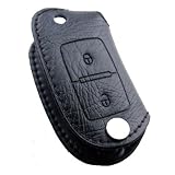 EricTM NEW Auto Genuine Leather Volkswagen 2 Key Chains Case 