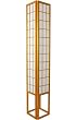 Classic Unique Best Extra Tall Large Floor Lamp - 6ft. Tall Japanese Design Rice Paper Electric Lantern - 4 Fine Wood Finishes