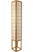 Classic Unique Best Extra Tall Large Floor Lamp - 6ft. Tall Japanese Design Rice Paper Electric Lantern - 4 Fine Wood Finishes