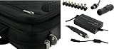 rooCASE 4n1 Combo - Acer Aspire One AOD250-1116 10.1-Inch with AC and DC Adapter Charger Home / Car / Airplane - Black Deluxe Bag