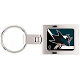 San Jose Sharks Domed Metal Keychain
