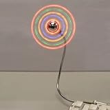USB Fan Rainbow 5 Color LED