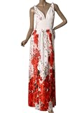 Ever Pretty Double V neck Floral Print Chiffon Empire Pleated Prom Dress 09639, Size 8, Multiple(red) 41CAwaobkrL. SL160 Ever Pretty Double V neck Floral Print Chiffon Empire Pleated Prom Dress 09639, Size 8, Multiple(red)