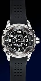 FBI Men's Stainless Steel Silicone Strap Military Spec Swiss Analog Watch