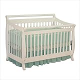 Athena Amy Convertible Crib - White (White) (54"W x 43"H x 34"D)