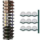 VintageView 36 Bottle Wine Rack (3 Deep - Dark Green