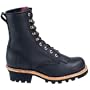 Women's Chippewa 8 inch 400 - gram Thinsulate Ultra Insulated Loggers, BLACK, 7.5