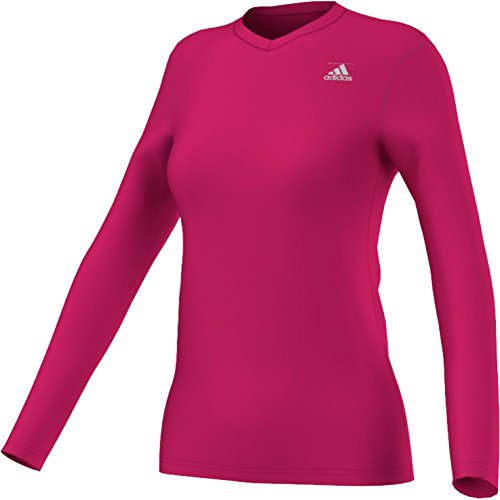 Adidas Womens Ultimate Long Sleeve V Neck Sweatshirt Bold Pink
