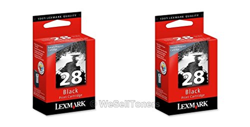 Lexmark 28 Black Twin Pack 18C1570KIT Genuine OEM New In Full Retail Packaging