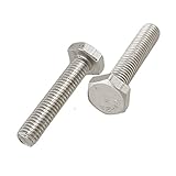 uxcell 六角穴付きボルト ねじ　7.6mm x 40mm ヘッド キャップ ステンレス鋼製 ファスナー 10個