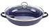 Chantal Enamel-On-Steel 3-1 2 Quart Party Pan with Tempered Glass Dome Lid, Cobalt Blue
