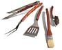 Strathwood Rosewood Handle 5-Piece BBQ Tool Set