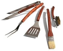 Strathwood Rosewood Handle 5-Piece BBQ Tool Set