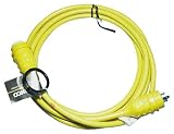 Marinco 25PC PowerCord Marine Electrical Power Cordset with Component Covers, Plug and Connector (30-Amp, 125-Volt, 25-Feet, Yellow)