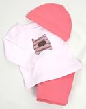 Girls Jersey Jogsets with joggers, Envelope Neck Top and Hat with Pink Pig Print