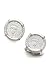 14K White Gold and Diamond Cufflinks with Geniune Platinum 1/10 oz. Coin