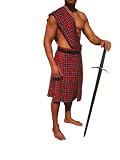 Kilt in rot kariert Gr.L Neu mit Schärpe
