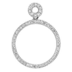 18kt White Gold Solitary Loop Diamond Fashion Pendant