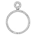 18kt White Gold Solitary Loop Diamond Fashion Pendant