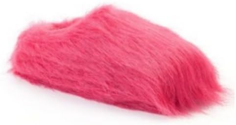 So Womens Plush Pink Faux Fur Clog Slippers