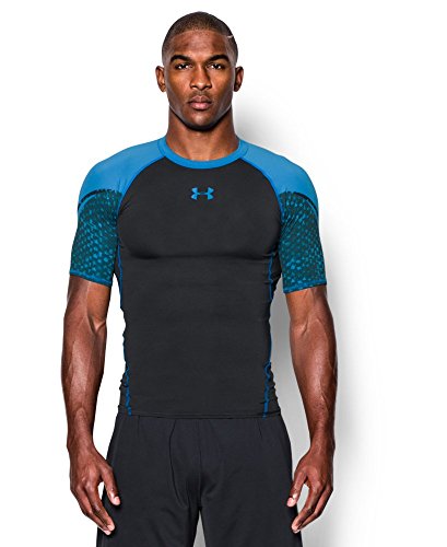 Under Armour Men's UA HeatGear Armour Scope Short Sleeve Compression Shirt Medium Black