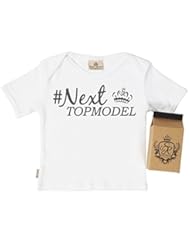 Apparel: SR - Next Top Model Baby T-Shirt 100% Organic in Milk Carton 0-6M White