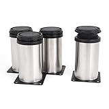 uxcell 調節可能なキャビネット脚　キッチンキャビネット家具ソファ用　100mm x 50mm 　4個