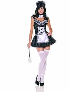 Mystery House Plus Size Upstairs Maid Costume, Black, 2X