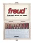Freud 96-102 8-Piece Dovetail Incra Jig Bit Set with 1/2-Inch Shanks