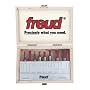 Freud 96-102 8-Piece Dovetail Incra Jig Bit Set with 1/2-Inch Shanks