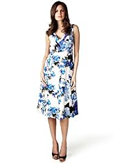 Per Una Pure Linen Floral Fit & Flare Dress
