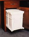 KV Recycling Center 2 - 20 qt Pull Out Bins With Lids White