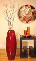 28" Cylinder Bamboo Floor Vase