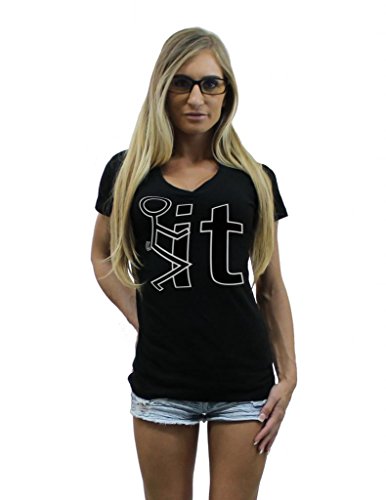 Shop4Ever® F*ck It Women's V-Neck T-Shirt Funny Clothing SLIM FIT
