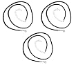 Necklace Cords For Pendants - D52 - Black Silk / Satin - 19" + 2" Extension Chain ~ Silver Tone Plated Ends - SET OF THREE (3)