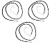 THREE (3) Necklace Cords For Pendants - One each 16, 19 and 20 + 2 Extension Chain on Each - Black Silk / Satin ~ Silver Tone Plated Ends