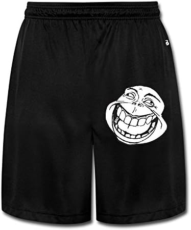 UWS DESIGN Mens Funny Meme Faces Short Pant Running Pants Black