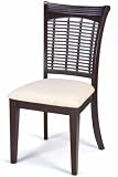 Bayberry Wicker Dining Chairs 38hx17wx18d Dark Cherry
