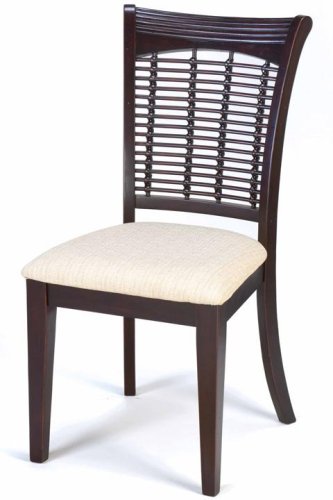 Bayberry Wicker Dining Chairs 38hx17wx18d Dark Cherry