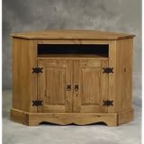 Santa Fe Distressed Pine Corner TV VCR Cabinet