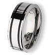 Tungsten Carbide Ring with Black Enamel (8.0 mm) - Sizes 7-13