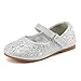 DREAM PAIRS ANGEL-66 Mary Jane Rhinestone Embelishment Throughout Ballerina Flat Silver 7 M US Toddler
