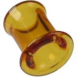 Pair of Glass Double Flared Eyelets: 1-7/8g, Honey