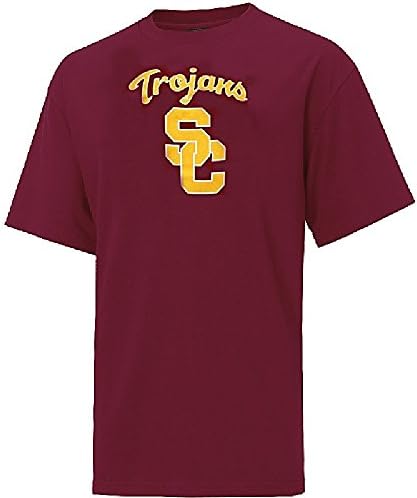 USC Trojans SC Logo Cardinal Short Sleeve T Shirt (Large)