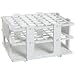 Bel-Art Scienceware 187480013 Polypropylene No-Wire Test Tube Half Rack for 13mm Tube, 42 Place, White