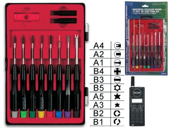 Electronics: 11 PC UNIVERSAL CELL PHONE TOOL SET