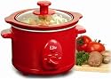 Maxi-Matic MST-250R Elite Cuisine 1-1/2-Quart Round-Shaped Slow Cooker, Red