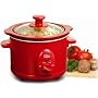 Maxi-Matic MST-250R Elite Cuisine 1-1/2-Quart Round-Shaped Slow Cooker, Red
